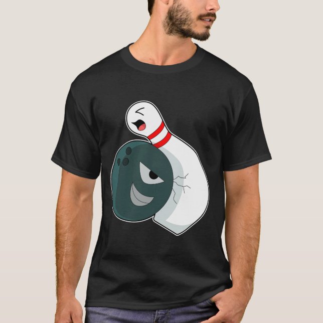 Bowling Button Bowling Bowling T-Shirt (Vorderseite)