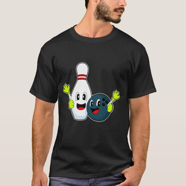 Bowling Button Bowling Bowling T-Shirt (Vorderseite)