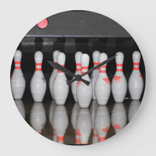 Bowling Button Clock Große Wanduhr