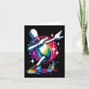 Bowling Button Dabbing Sungles Bowler Player Karte