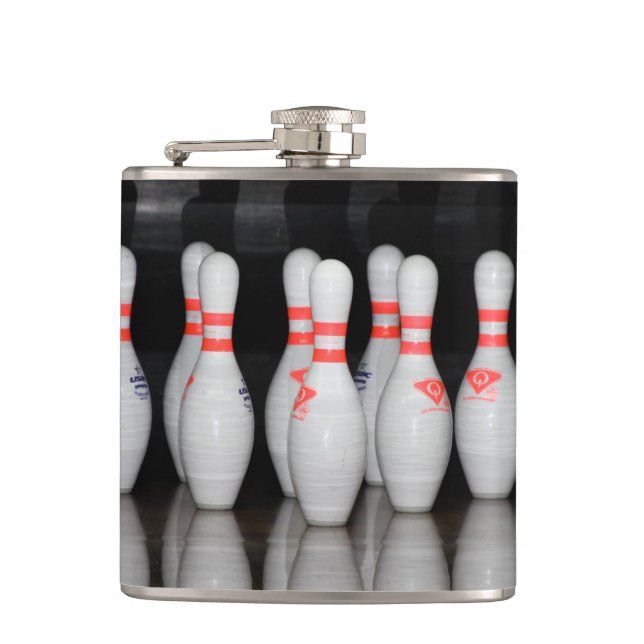 Bowling Button Flask Flachmann (Vorderseite)