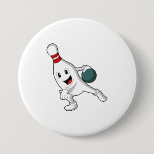 Bowling Button im Bowling mit Bowlingball