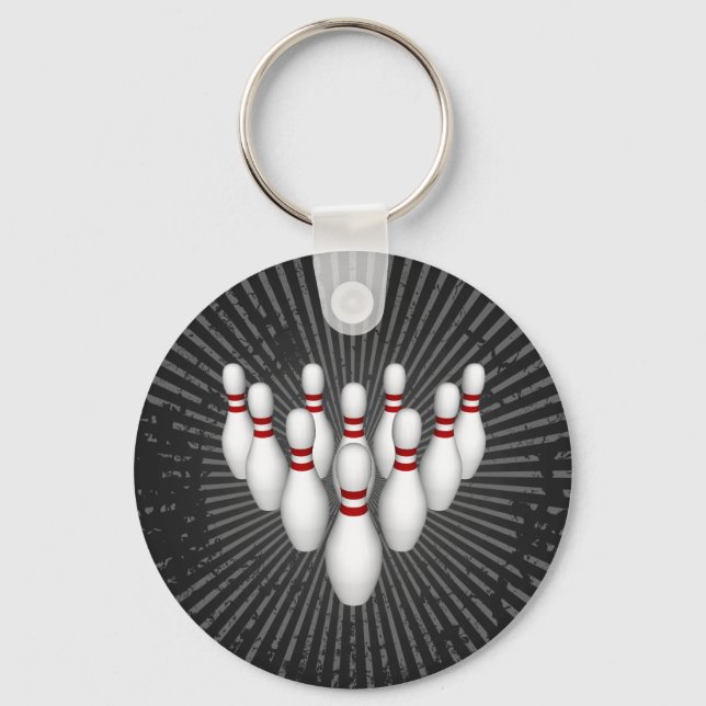 Bowling-Buttone: 3D-Modell: Schlüsselanhänger (Vorderseite)