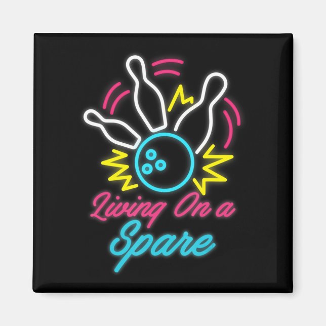 Bowling Buttone auf der Suche nach Spaß Magnet (Vorne)