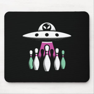 Bowling Buttone Entführung Alien Ufo - Funny Alien Mousepad