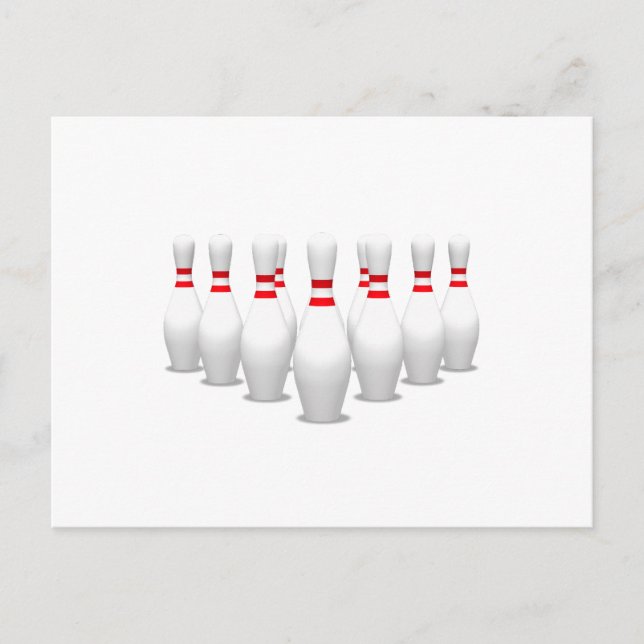 Bowling Buttone: Postkarte (Vorderseite)