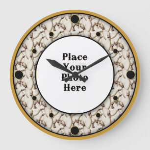 Bowling-Buttone rahmen Ihre Foto-Uhr Große Wanduhr