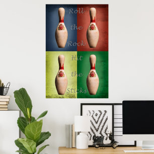 Bowling Buttone, Roll the Rock Poster