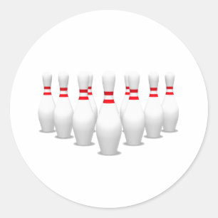 Bowling Buttone: Runder Aufkleber