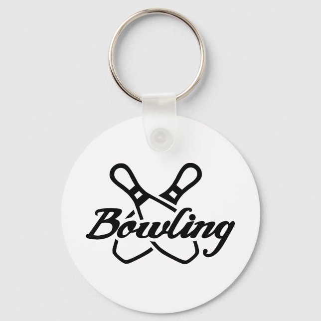Bowling Buttone Schlüsselanhänger (Vorderseite)