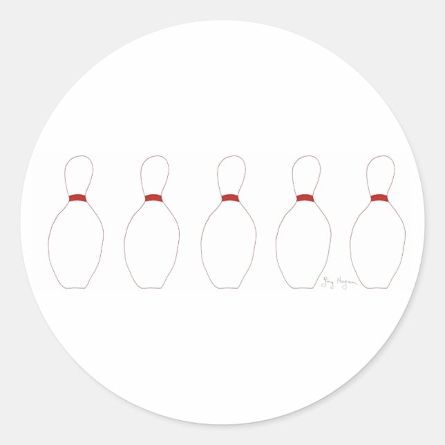 Bowling Buttone Sticker (Vorderseite)