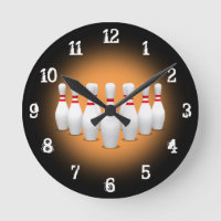Bowling Buttone: Uhr