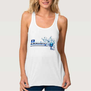 Bowling Buttone und Ball Tank Top