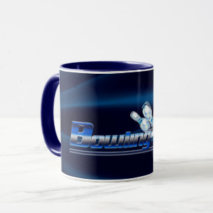 Bowling Buttone und Ball  Tasse