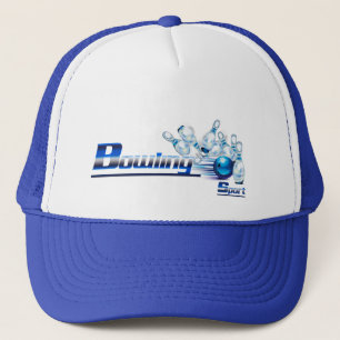 Bowling Buttone und Ball Truckerkappe