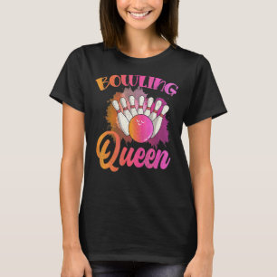 Bowling Buttone Women Sport Bowler Bowling Queen B T-Shirt
