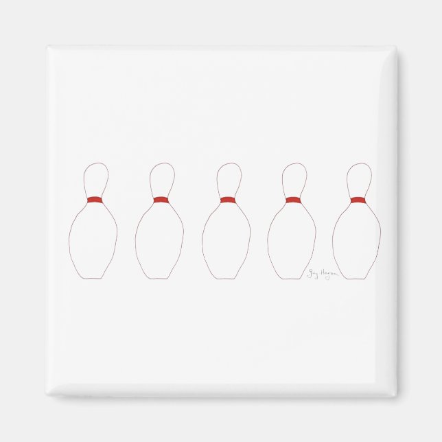 Bowling Buttons Magnet (Vorne)