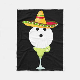 Bowling Byll mit Sombrero und Margarita Sport Chat Fleecedecke