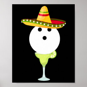 Bowling Byll mit Sombrero und Margarita Sport Chat Poster