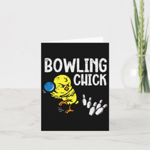 Bowling Chick Funny Bowler Women Girls Kinder Todd Karte