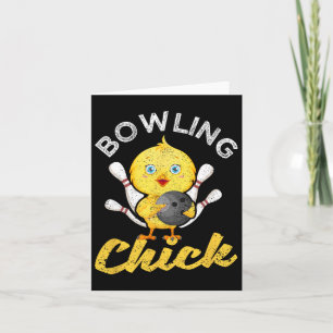 Bowling Chick Funny Bowlers Frauen Niedliche Bowle Karte