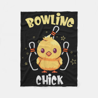Bowling Chick Funny Chicken Athlete Bowler Men Wom Fleecedecke