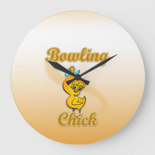 Bowling Chick Große Wanduhr