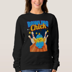 Bowling Chick I Bowling Button Skittles Bowling Cl Sweatshirt