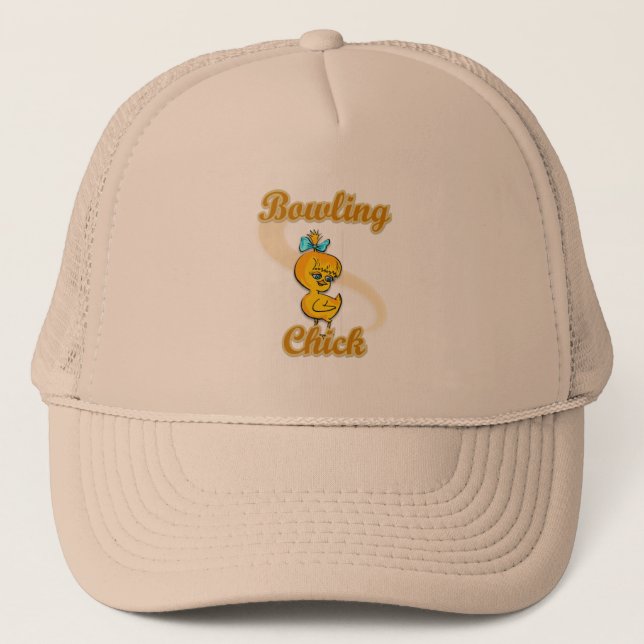 Bowling Chick Truckerkappe (Vorderseite)