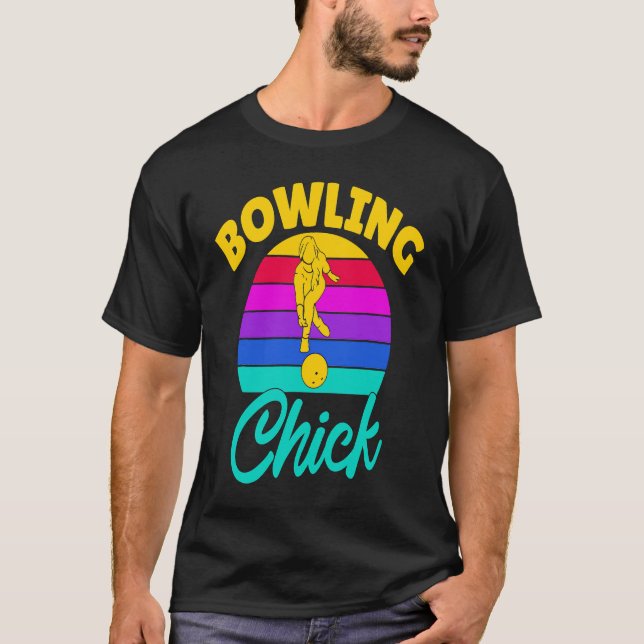 Bowling Chick Women Team Bowler T-Shirt (Vorderseite)
