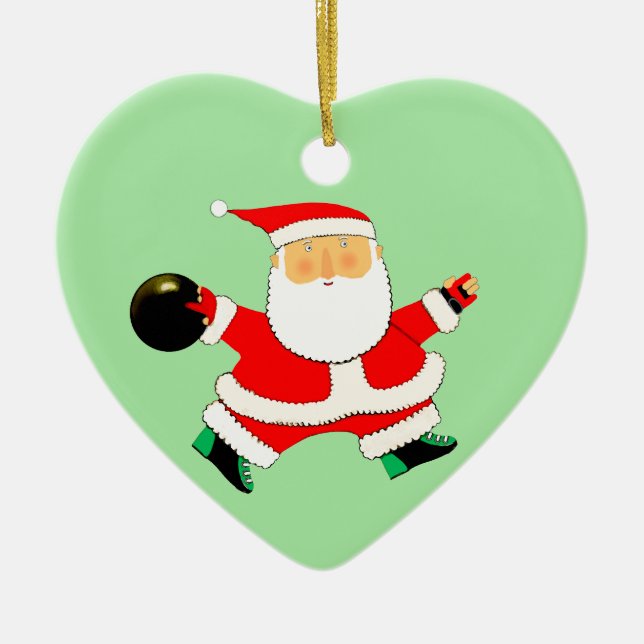 Bowling Christmas Collectible Keramik Ornament (Vorne)