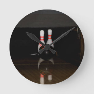 Bowling Clock Runde Wanduhr