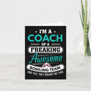 Bowling Coach Bowling Team Coach Geschenk Karte