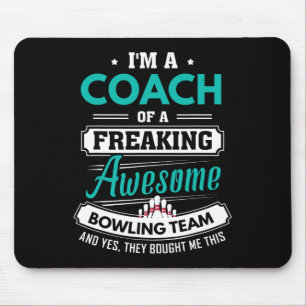 Bowling Coach Bowling Team Coach Geschenk Mousepad