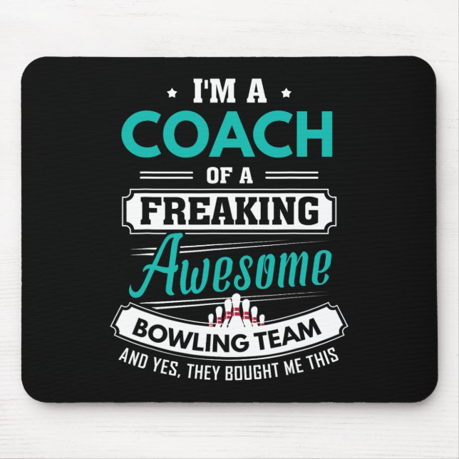 Bowling Coach Bowling Team Coach Geschenk Mousepad (Vorne)