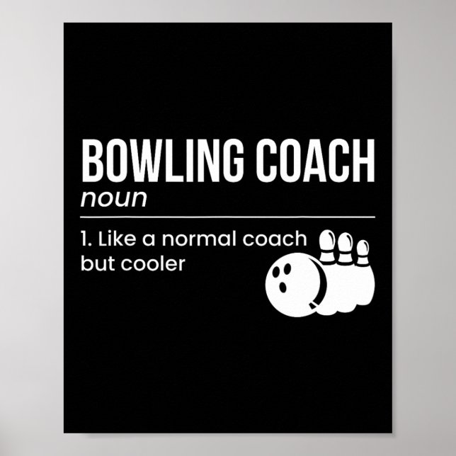 Bowling Coach Definition Poster (Vorne)