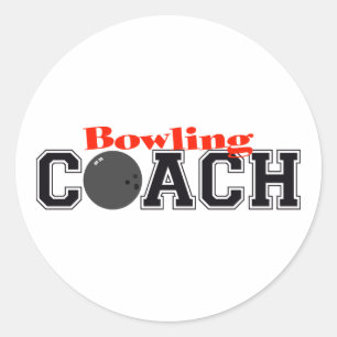 Bowling Coach Runder Aufkleber