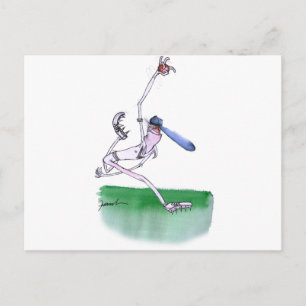 Bowling - Cricket, tony fernandes Postkarte
