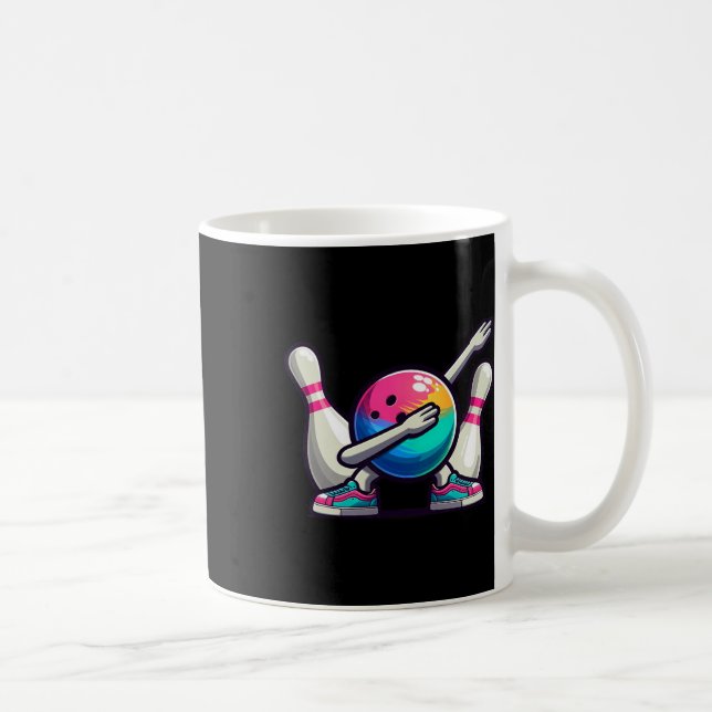 Bowling Dab Bowler Bowling Ll Player Button Kinder Kaffeetasse (Rechts)