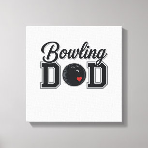 Bowling Dad Vintage Gravur Shirt Design_1 Leinwanddruck