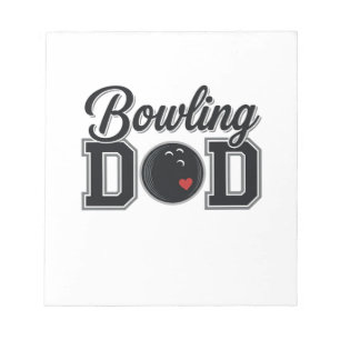 Bowling Dad Vintage Gravur Shirt Design_1 Notizblock