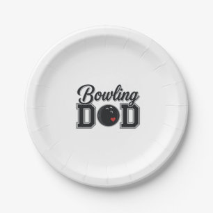 Bowling Dad Vintage Gravur Shirt Design_1 Pappteller