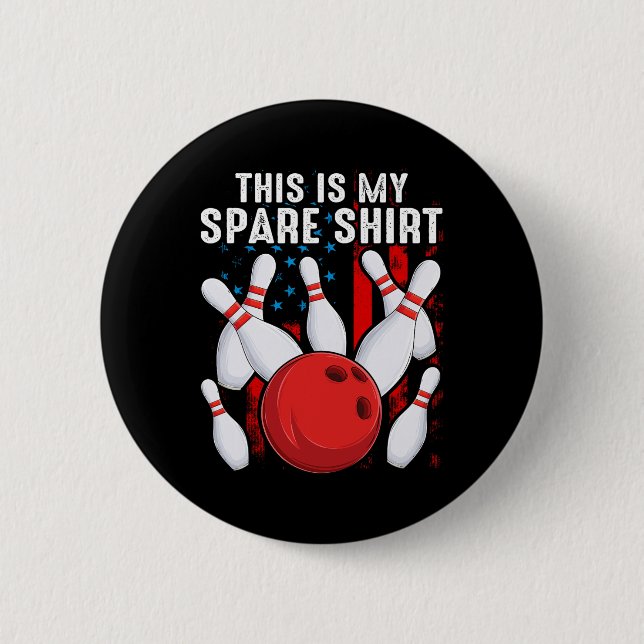 Bowling, das ist mein Spare Bowler Kinder Jungs Mä Button (Vorderseite)