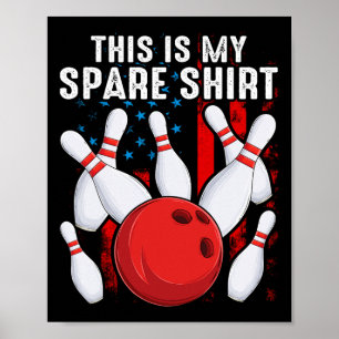 Bowling, das ist mein Spare Bowler Kinder Jungs Mä Poster