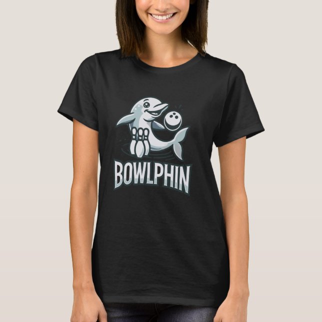 Bowling-Delphin T-Shirt (Vorderseite)