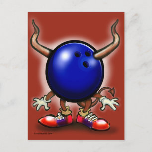 Bowling Demon Postkarte