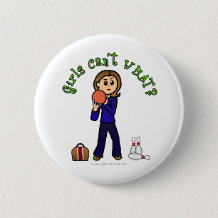 Bowling der leichten Frauen Button