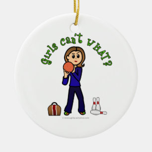 Bowling der leichten Frauen Keramik Ornament