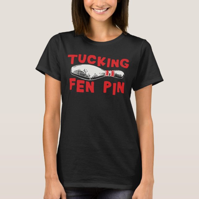 Bowling des Buttons für erwachsene Frauen T-Shirt (Vorderseite)