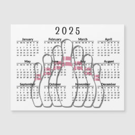 Bowling Design 2025 Kalender Magnetkarte